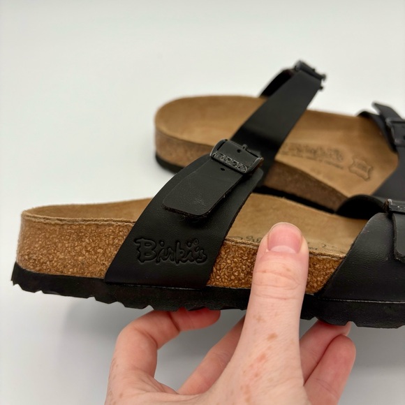 NEW Birkenstock Birki’s 230 Fussbelt Leather Black Straps Casual Basic Germany - Picture 4 of 8